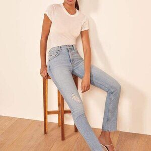 Reformation Liza High Rise Straight jeans 25